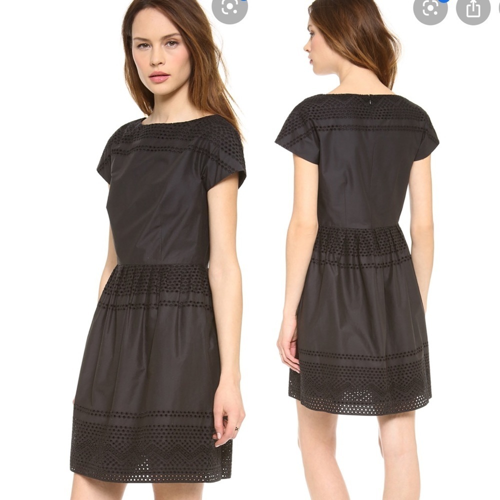Madewell Black Eyelet 100% cotton dress